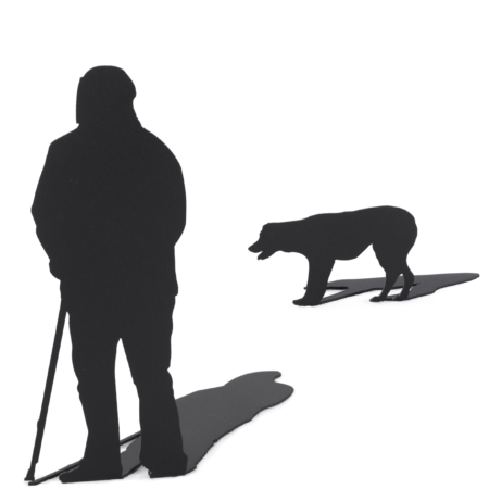 Man and Dog - Shadow Figures - De Molensteen Hoorn